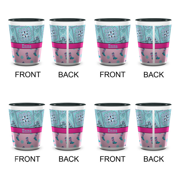 Cowgirl Shot Glassess - Two Tone - Set of 4 - APPROVAL