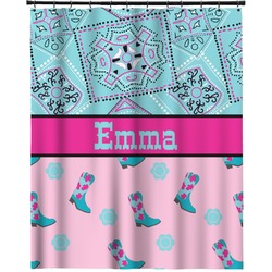 Cowgirl Extra Long Shower Curtain - 70"x84" (Personalized)