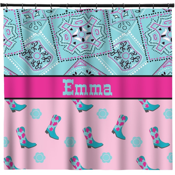 Custom Cowgirl Shower Curtain - 71" x 74" (Personalized)