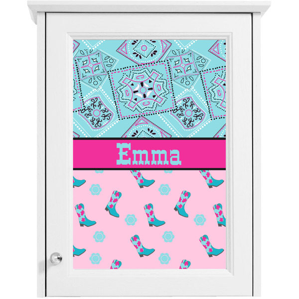 Cowgirl Single White Cabinet Decal