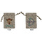 Cowgirl Small Burlap Gift Bag - Front and Back
