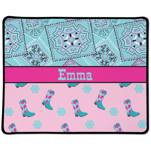Custom Cowgirl Large Gaming Mouse Pad - 12.5" x 10" (Personalized)