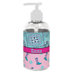 Cowgirl Plastic Soap / Lotion Dispenser (8 oz - Small - White) (Personalized)