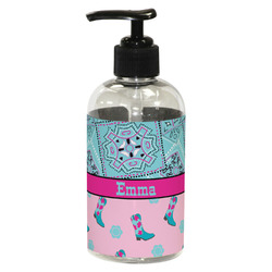 Cowgirl Plastic Soap / Lotion Dispenser (8 oz - Small - Black) (Personalized)