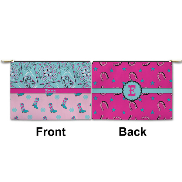 Cowgirl Small Zipper Pouch Approval (Front and Back)