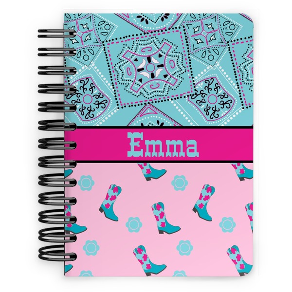 Custom Cowgirl Spiral Notebook - 5x7 w/ Name or Text