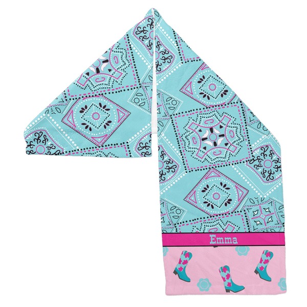 Cowgirl Sports Towel Folded - Both Sides Showing