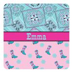 Cowgirl Square Decal - Medium (Personalized)