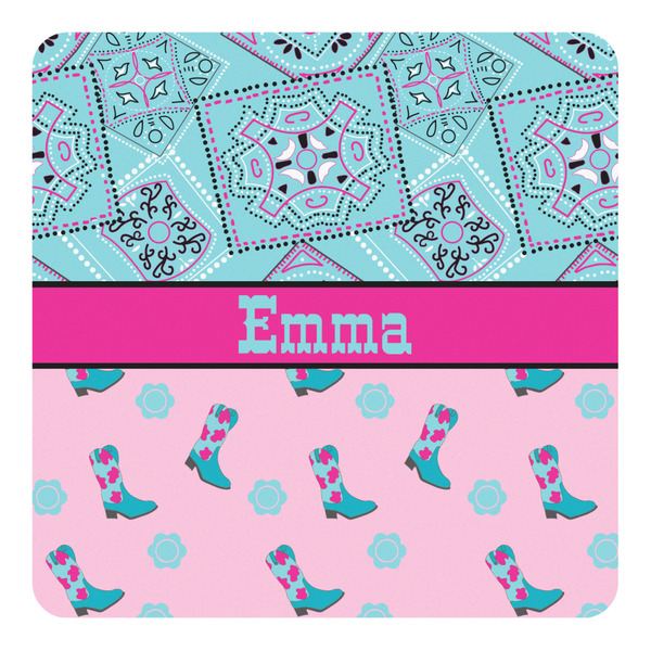 Custom Cowgirl Square Decal - Small (Personalized)