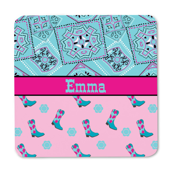 Cowgirl Square Fridge Magnet - FRONT