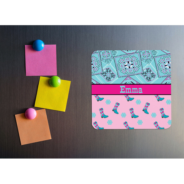 Cowgirl Square Fridge Magnet - LIFESTYLE