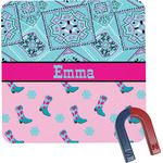 Cowgirl Square Fridge Magnet (Personalized)