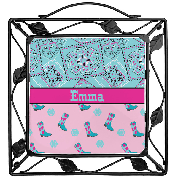 Custom Cowgirl Square Trivet (Personalized)