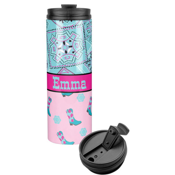 Custom Cowgirl Stainless Steel Skinny Tumbler (Personalized)