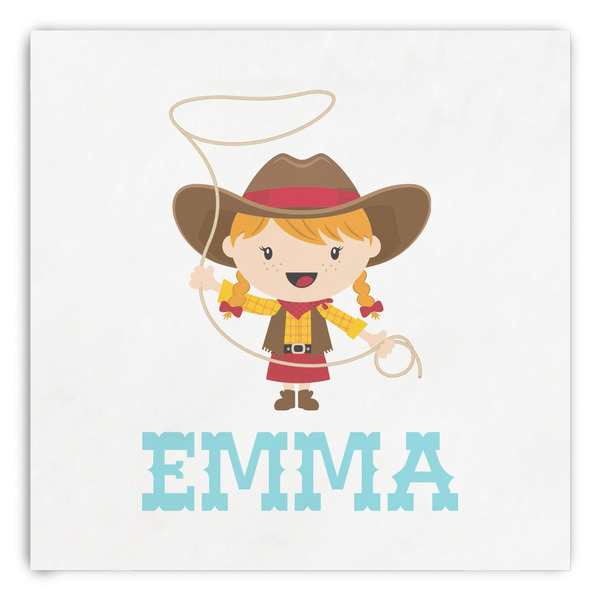 Custom Cowgirl Paper Dinner Napkins (Personalized)