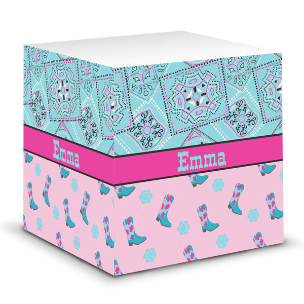 Custom Cowgirl Sticky Note Cube (Personalized)