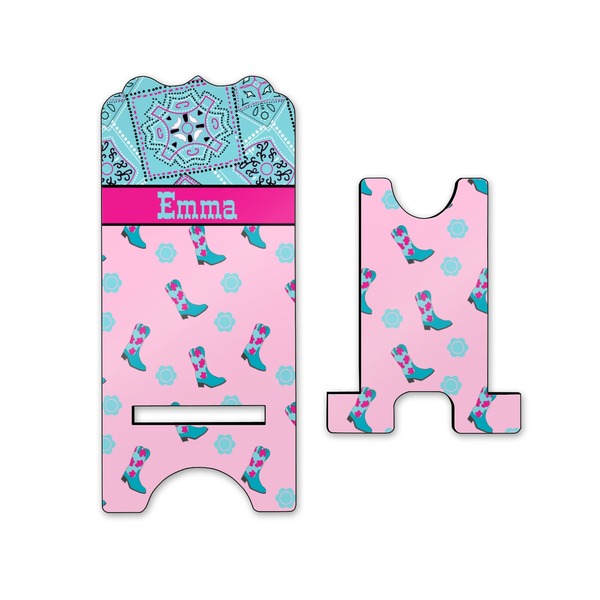 Cowgirl Stylized Phone Stand - Front & Back - Small