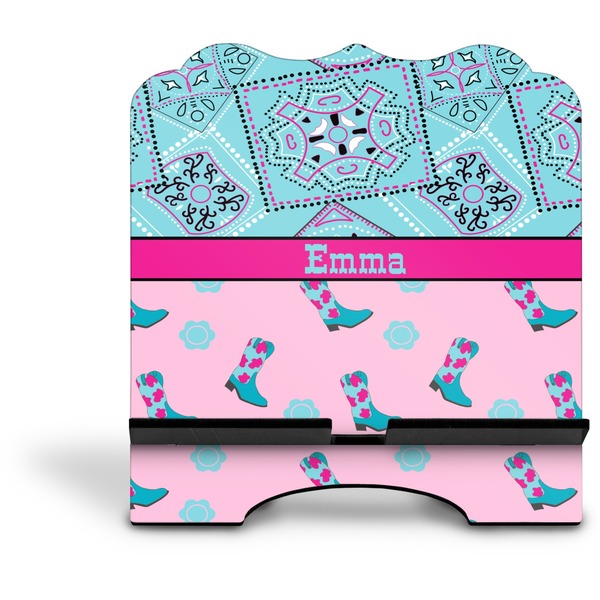 Cowgirl Stylized Tablet Stand - Front without iPad