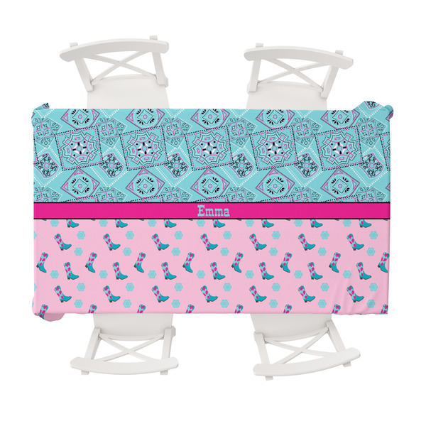 Custom Cowgirl Tablecloth - 58"x102" (Personalized)