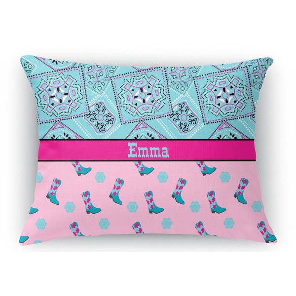 Custom Cowgirl Rectangular Throw Pillow Case (Personalized)