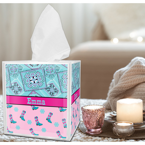 Cowgirl Tissue Box - LIFESTYLE