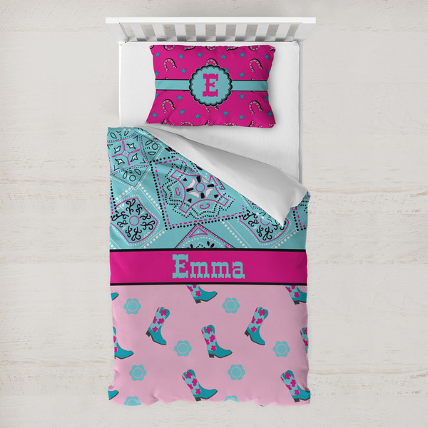 Custom Cowgirl Toddler Bedding w/ Name or Text