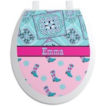 Cowgirl Toilet Seat Decal (Personalized)