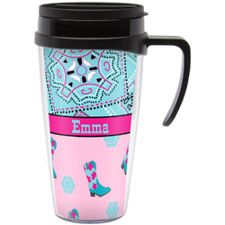 Cowgirl Acrylic Travel Mug with Handle (Personalized)
