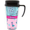 Cowgirl Travel Mug with Black Handle - Front