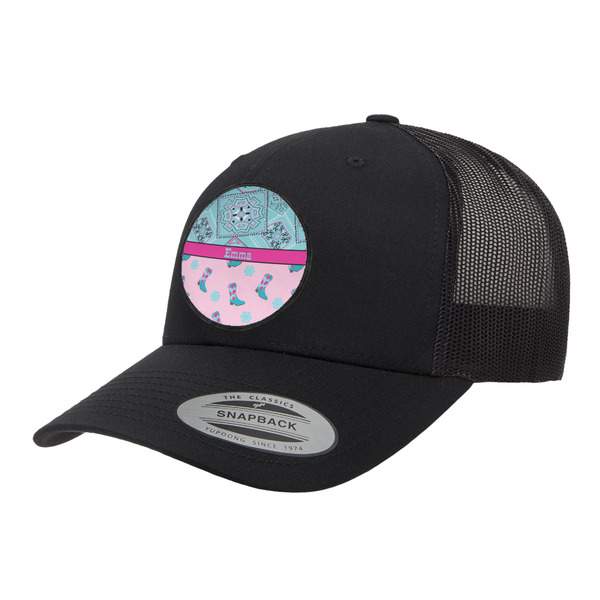Custom Cowgirl Trucker Hat - Black (Personalized)