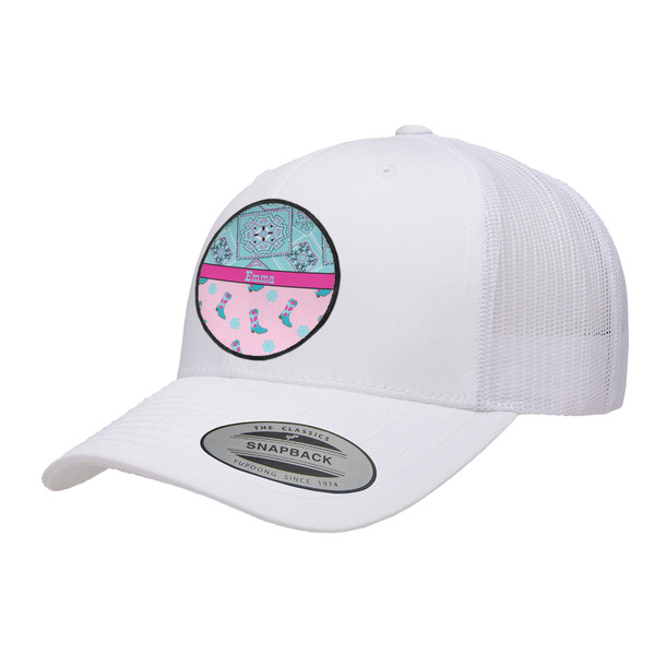 Custom Cowgirl Trucker Hat - White (Personalized)