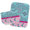 Cowgirl Two Rectangle Burp Cloths - Open & Folded