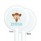 Cowgirl White Plastic 5.5" Stir Stick - Single Sided - Round - Front & Back