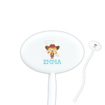 Cowgirl Oval Plastic Stir Sticks (Personalized)