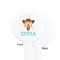 Cowgirl White Plastic 7" Stir Stick - Single Sided - Round - Front & Back