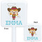Cowgirl White Plastic Stir Stick - Double Sided - Approval