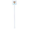 Cowgirl White Plastic Stir Stick - Double Sided - Square - Single Stick