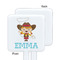 Cowgirl White Plastic Stir Stick - Single Sided - Square - Approval