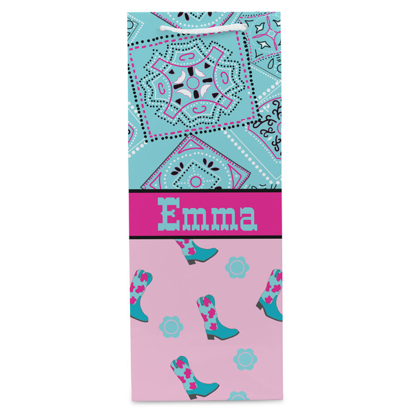 Cowgirl Wine Gift Bag - Matte - Front