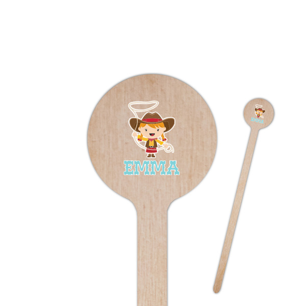 Custom Cowgirl Round Wooden Stir Sticks (Personalized)