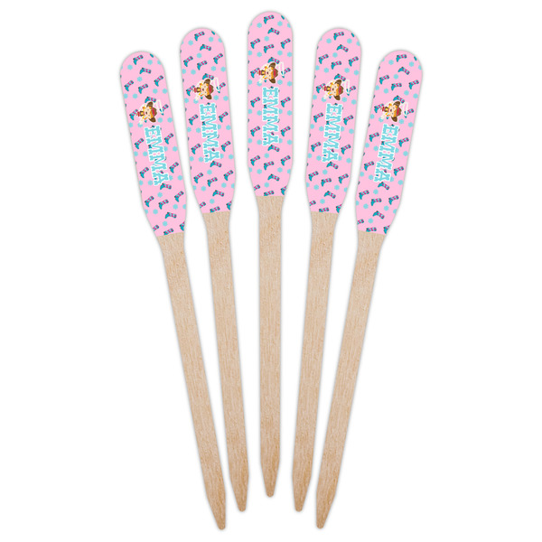 Cowgirl Wooden Food Pick - Paddle - Fan View