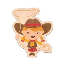 Cowgirl Genuine Maple or Cherry Wood Sticker