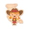 Cowgirl Wooden Sticker - Main