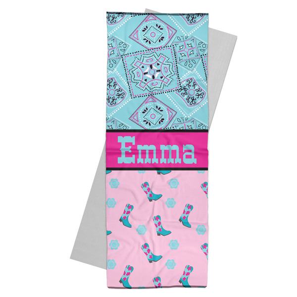 Custom Cowgirl Yoga Mat Towel (Personalized)