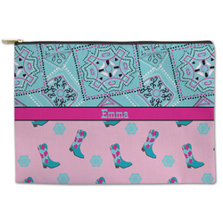 Cowgirl Zipper Pouch - Large - 12.5"x8.5" (Personalized)