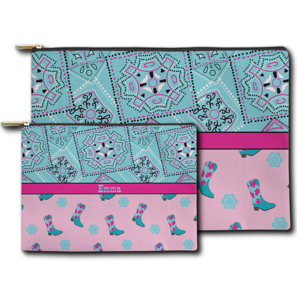 Cowgirl Zippered Pouches - Size Comparison