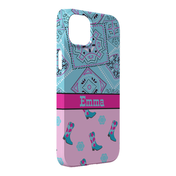 Custom Cowgirl iPhone Case - Plastic - iPhone 14 Plus (Personalized)