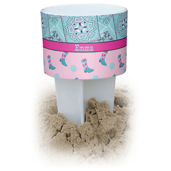 Custom Cowgirl Beach Spiker Drink Holder (Personalized)