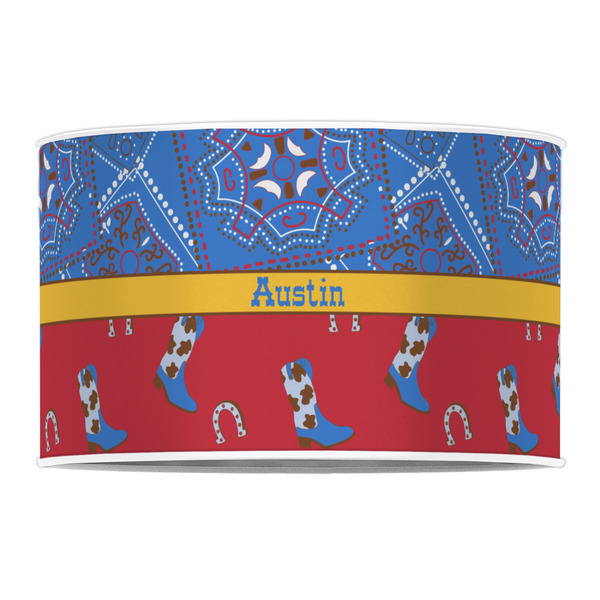 Cowboy 12" Drum Lampshade - FRONT (Poly Film)