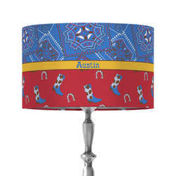 Cowboy 12" Drum Lamp Shade - Fabric (Personalized)